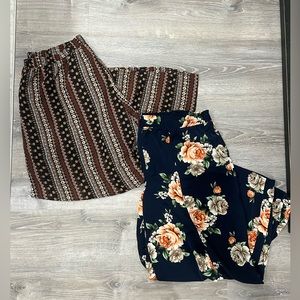 Set of 2 - Flowy Printed Pants